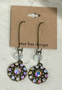 AB crystal drop earrings