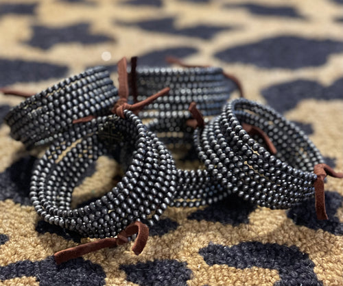 4mm Navajo Pearl Look Spiral Bracelet