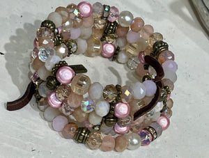 Pink Mix Spiral Bracelet